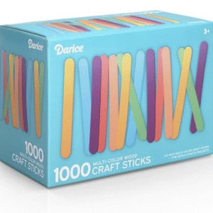 Darice 1000 Pcs Colored Popsicle Sticks for Crafts, 4.5"
