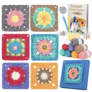 Crochet Kit for Beginners, Step-by-Step Instructions & 10PCS Yarn